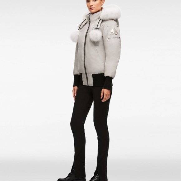 Authentic Moose Knuckles Debbie Bomber Jacket with Big Fox Fur, New w/ Tag! - Picture 13 of 13